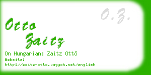 otto zaitz business card